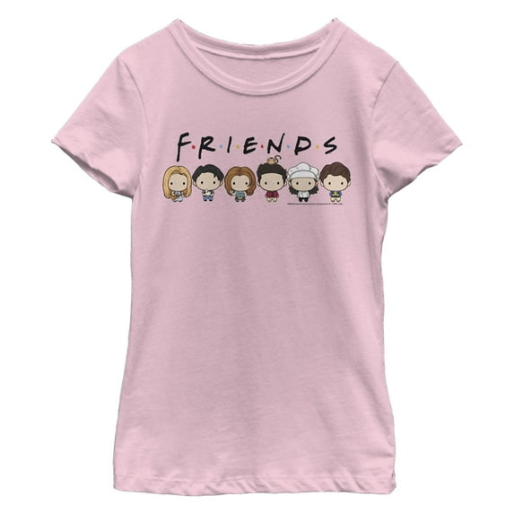 Girl's Friends Chibi Characters Graphic T-Shirt