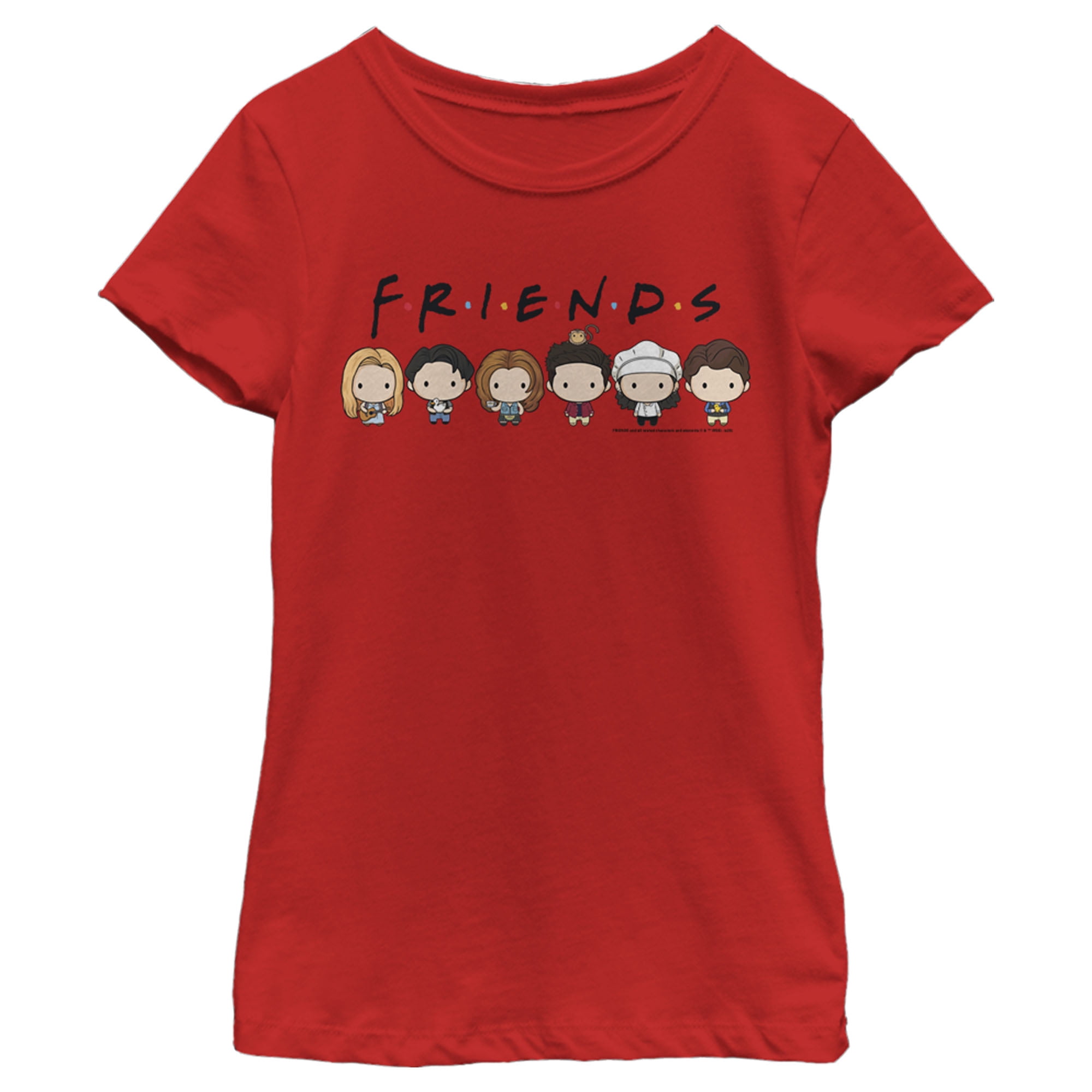 Girl's Friends Chibi Characters Graphic T-Shirt - Walmart.com