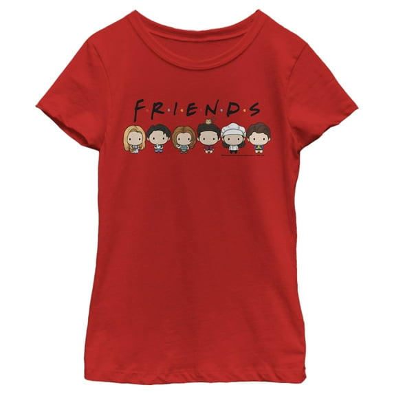 Girl's Friends Chibi Characters Graphic T-Shirt