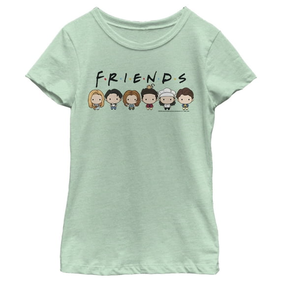 Girl's Friends Chibi Characters Graphic T-Shirt