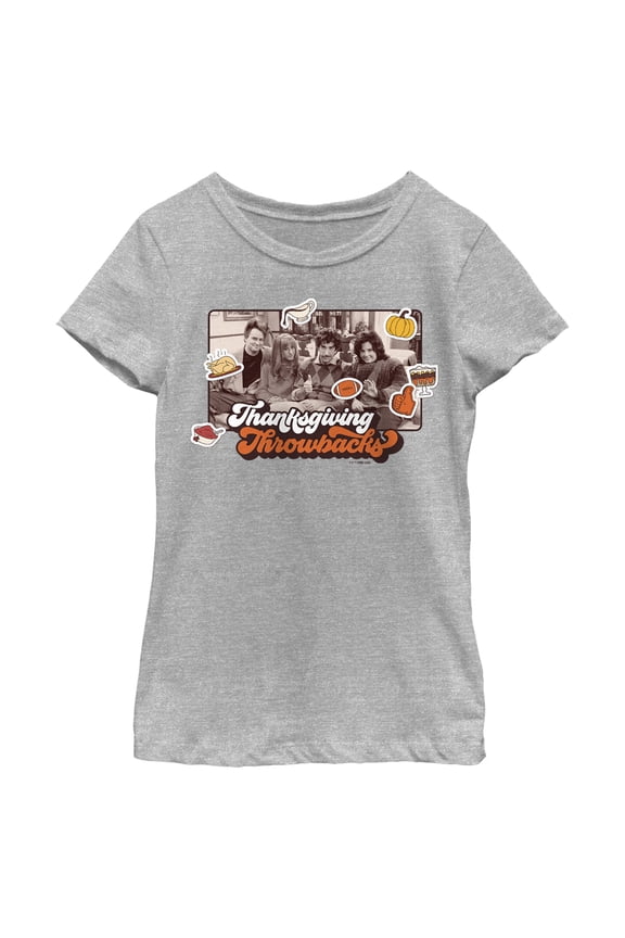 Girl's Friends Thanksgiving Throwbacks Scene Graphic T-Shirt