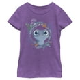 thumbnail image 1 of Girl's Frozen 2 Bruni The Salamander Watercolor Portrait  Graphic Tee Purple Berry X Small, 1 of 3