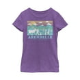 thumbnail image 1 of Girl's Frozen 2 Magical Traveler Silhouette  Graphic Tee Purple Berry Small, 1 of 4