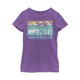 thumbnail image 1 of Girl's Frozen 2 Magical Traveler Silhouette  Graphic Tee Purple Berry X Large, 1 of 4