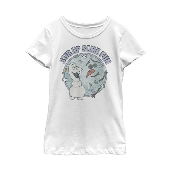 Girl's Frozen 2 Olaf Stir Up Fun Graphic Tee White X Large