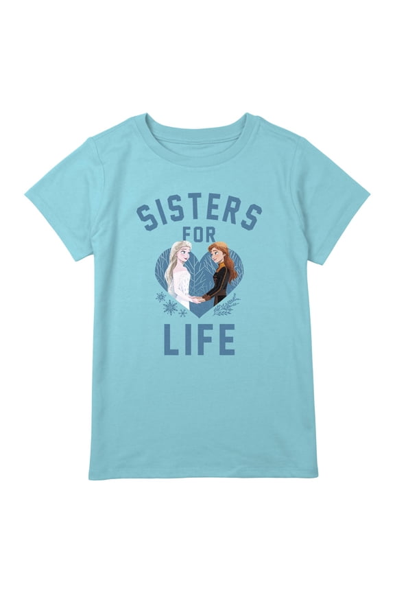 Girl's Frozen 2 Sisters For Life Graphic T-Shirt