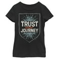 thumbnail image 1 of Girl's Frozen 2 Trust Your Journey Crest Graphic Tee Black X Small, 1 of 3