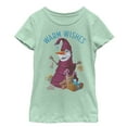 thumbnail image 1 of Girl's Frozen Christmas Olaf Wishes  Graphic Tee Mint Small, 1 of 3