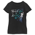 thumbnail image 1 of Girl's Frozen Elsa Keep Calm  Graphic Tee Black Small, 1 of 3