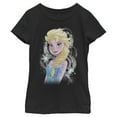 thumbnail image 1 of Girl's Frozen Elsa Sparkle Profile  Graphic Tee Black Large, 1 of 8