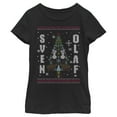 thumbnail image 1 of Girl's Frozen Ugly Christmas Besties  Graphic Tee Black Large, 1 of 3