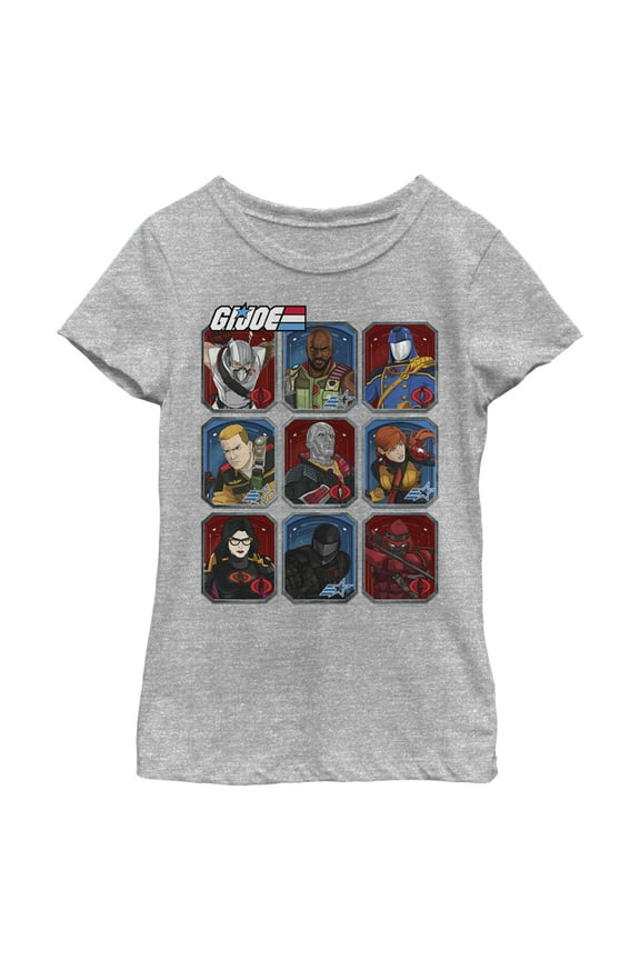 Girl's GI Joe Character Box Graphic Tee Athletic Heather Small