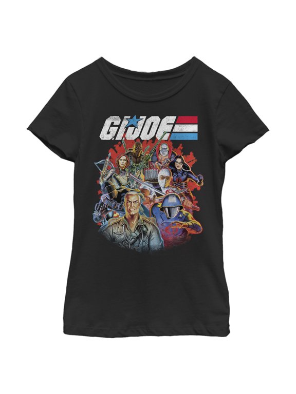 Girl's GI Joe Group Shot Graphic Tee Black X Large