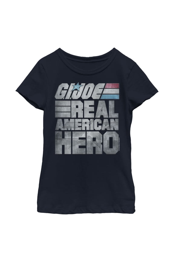 Girl's GI Joe Real American Hero  Graphic Tee Navy Blue X Large