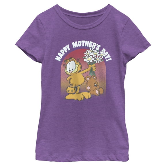 Girl's Garfield Pooky Happy Mother's Day  Graphic T-Shirt