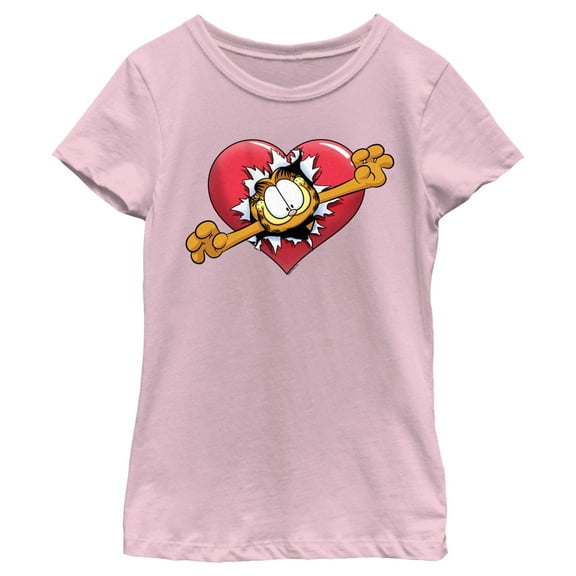 Girl's Garfield Surprise Love  Graphic T-Shirt