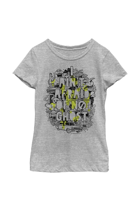 Girl's Ghostbusters I Ain't Afraid of No Ghost Monsters Graphic Tee Athletic Heather X Small