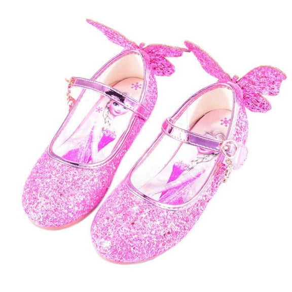 Girl’s Glitter Dress Shoes Butterfly Sparkly weeding shchool Shoes