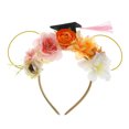 thumbnail image 1 of Girl's Graduation Photo Props Set Butterfly Floral Headband Academic Cap For Kids Celebration Fairy Flower Headpiece Hair Wreath, 1 of 5