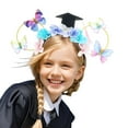 thumbnail image 1 of Girl's Graduation Photo Props Set Butterfly Floral Headband Academic Cap For Kids Celebration Fairy Flower Headpiece Hair Wreath, 1 of 5