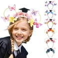 thumbnail image 1 of Girl's Graduation Photo Props Set Floral Headband Academic Cap For Kids Celebration, 1 of 4