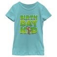 thumbnail image 1 of Girl's Guardians of the Galaxy Birthday Kid Dancing Groot  Graphic Tee Tahiti Blue Medium, 1 of 4