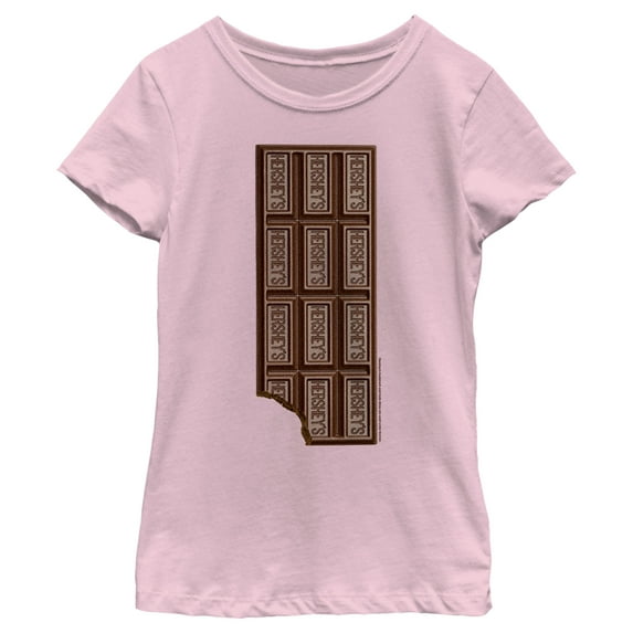 Girl's HERSHEY'S Classic Bar Bite Graphic Tee Light Pink Small