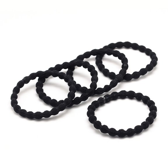 Girl's Hair Accessories Nylon Thread Elastic Fiber Hair Ties Ponytail Holder Black 47mm 300pc
