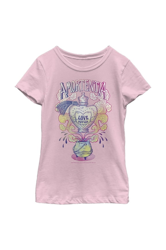 Girl's Harry Potter Amortentia Love Potion Graphic Tee Light Pink Small
