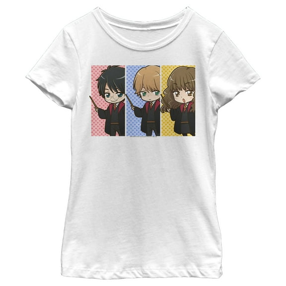 Girl's Harry Potter Anime Best Friends Graphic Tee White Small