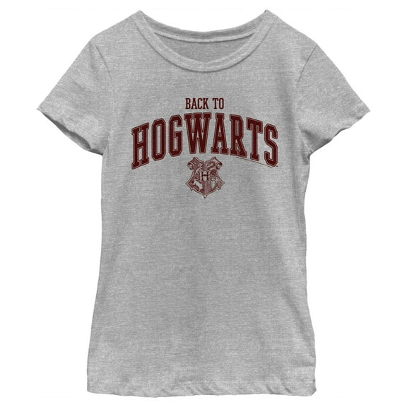 Girl's Harry Potter Back to Hogwarts Collegiate  Graphic Tee Athletic Heather X Large