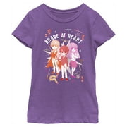 Girls Harry Potter Brave at Heart Anime Friends Graphic Tee Purple Berry Large