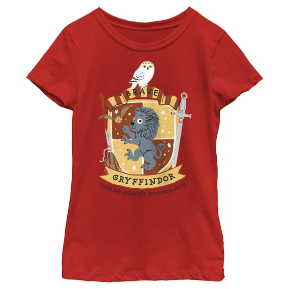 Girl's Harry Potter Cute Gryffindor  Graphic Tee Red X Small