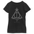 thumbnail image 1 of Girl's Harry Potter Deathly Hallows Symbol Graphic Tee Black Large, 1 of 4