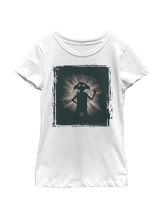 Girl's Harry Potter Dobby Magic Snap Graphic Tee White Medium