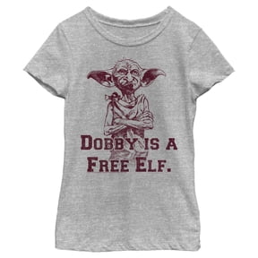 Girl's Harry Potter Dobby is a Free Elf Graphic Tee Athletic Heather Medium