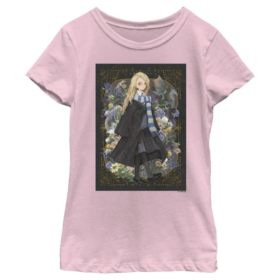 Girl's Harry Potter Fantasy Luna Lovegood Graphic Tee Light Pink Large