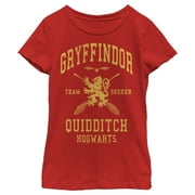 Girl's Harry Potter Gryffindor Quidditch Gold Team Seeker Graphic Tee Red X Large
