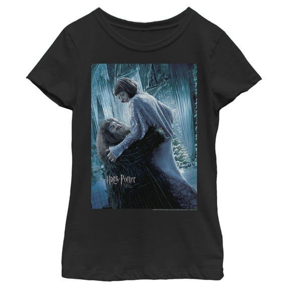 Girl's Harry Potter Hagrid And Madame Maxim Character Poster Graphic Tee Black Medium