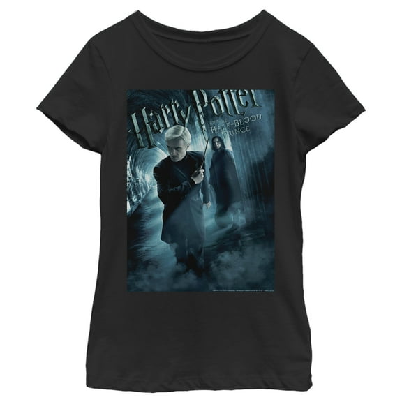 Girl's Harry Potter Half-Blood Prince Draco & Snape Poster  Graphic Tee Black Small