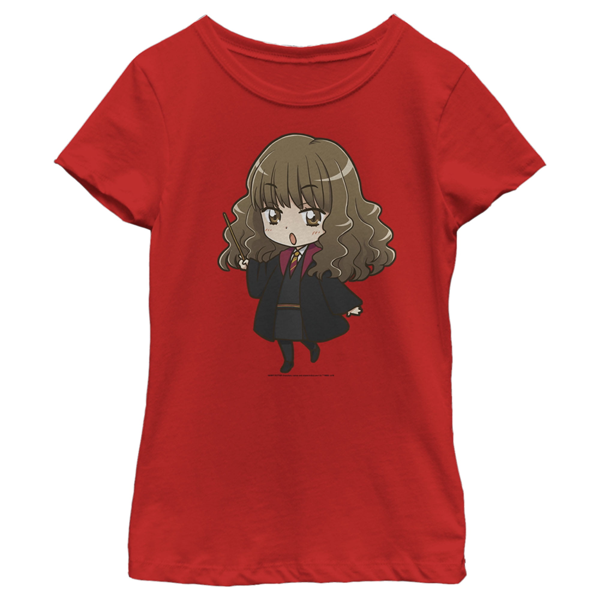 Girl's Harry Potter Hermione Cartoon Graphic Tee Red X Small
