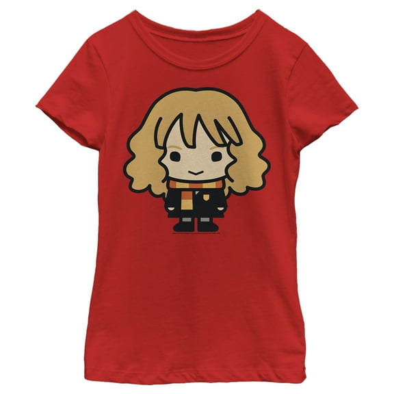 Girl's Harry Potter Hermione Kawaii Cutie  Graphic Tee Red X Small