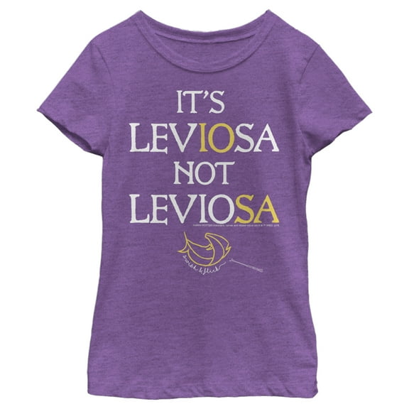 Girl's Harry Potter Hermoine Leviosa Not Leviosa  Graphic Tee Purple Berry Small