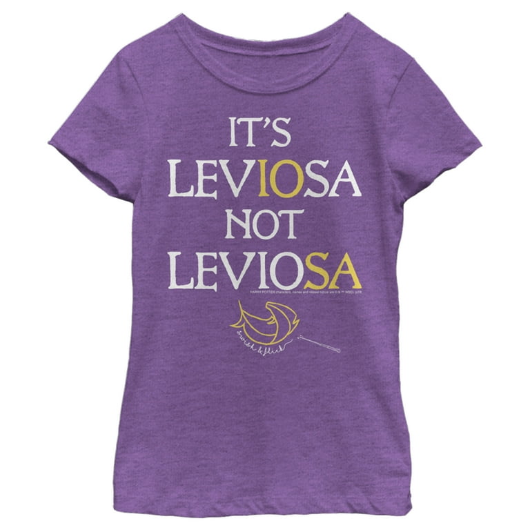 Girl\'s Harry Potter Hermoine Leviosa Not Leviosa Graphic Tee Purple Berry  Small