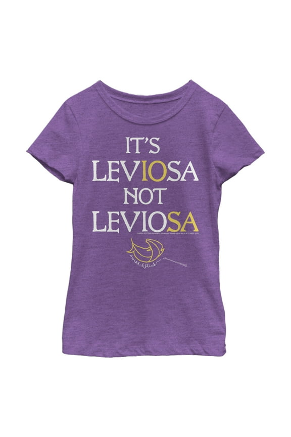 Girl's Harry Potter Hermoine Leviosa Not Leviosa  Graphic Tee Purple Berry X Small