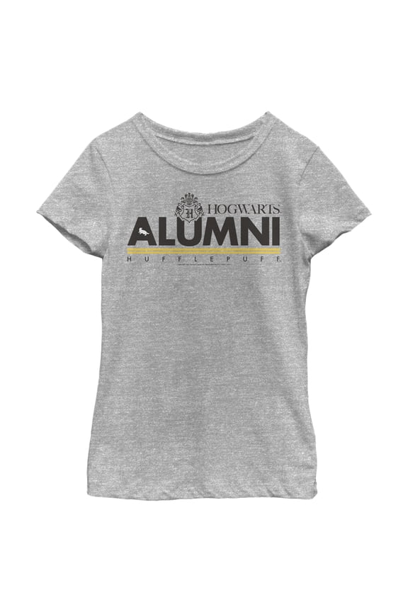 Girl's Harry Potter Hogwarts Alumni Hufflepuff Graphic Tee Athletic Heather Small