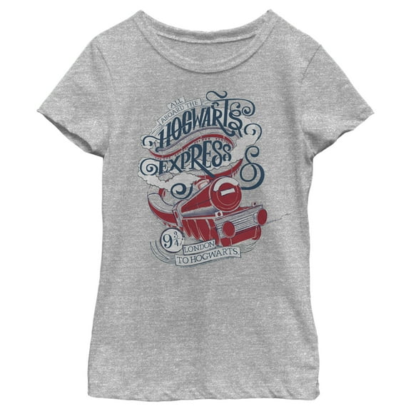 Girl's Harry Potter Hogwarts Express Graphic Tee Athletic Heather Medium