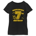 thumbnail image 1 of Girl's Harry Potter Hufflepuff 7th Birthday  Graphic Tee Black Small, 1 of 4