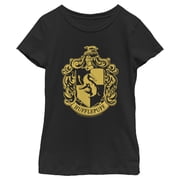 Girls Harry Potter Hufflepuff House Crest Graphic Tee Black X Large