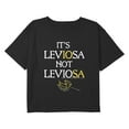 thumbnail image 1 of Girl's Harry Potter Leviosa Not Leviosa Quote Graphic Cropped T-Shirt Black Large, 1 of 3